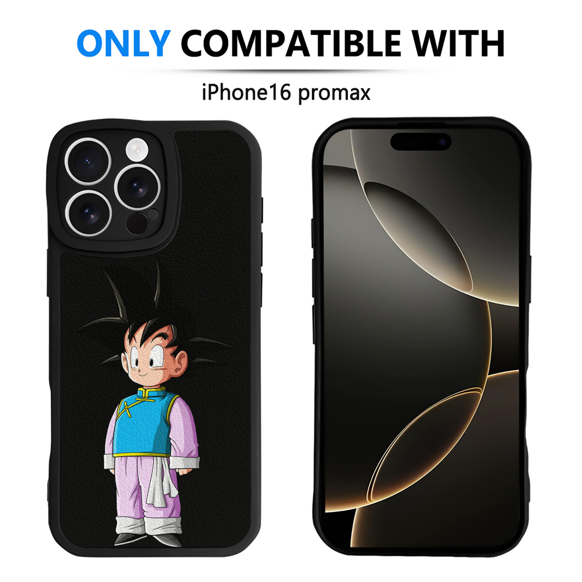 （画像用） ドラゴンボール 孫悟空（そん ごくう）Son Goku カカロット DRAGON BALL Kakarotto 【iPhone 16シリーズ対応】シリコンスマホケース（レザー調） 材質：シリコン